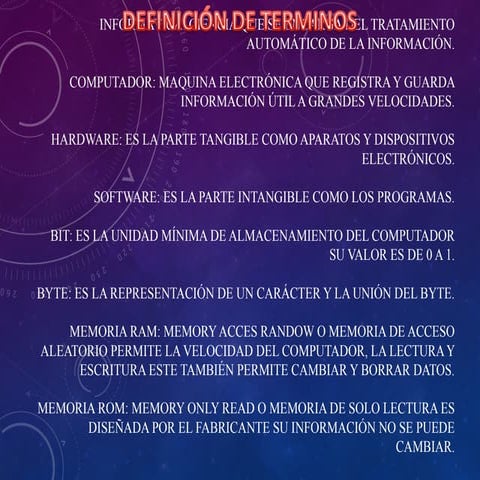 Conceptos Básicos de computación TIC | PPTX