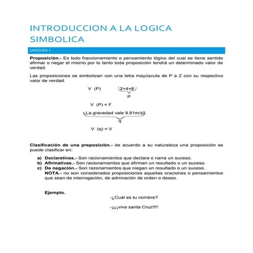 Introduccion a la logica simbolica
