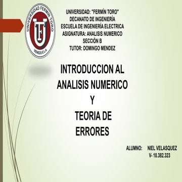 Introduccion al analisis numerico