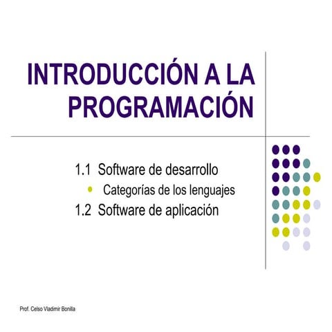 Introduccion a la programación | PPT