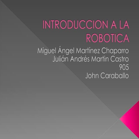 Introduccion a la robotica | PPT