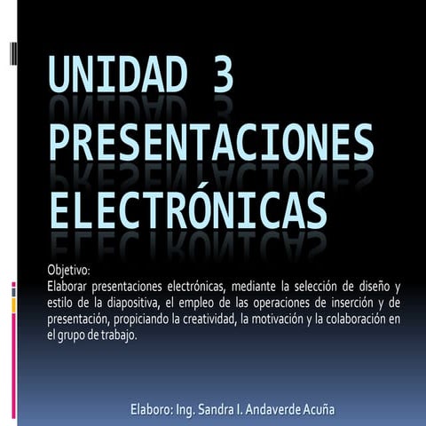 Introducción a las Presentaciones Electrónicas