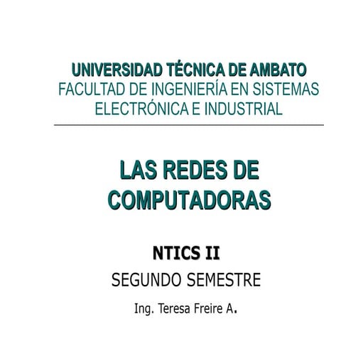 Introduccion A Las Redes De Computadoras