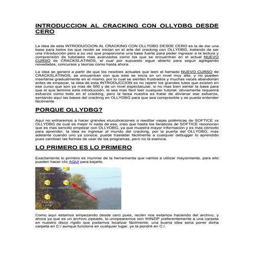Introduccion al cracking con ollydbg partes 1 a 10