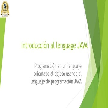 Introduccion al lenguage java