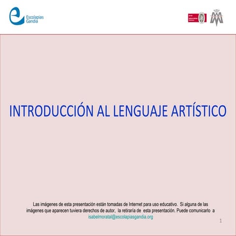 Introducción al lenguaje artístico