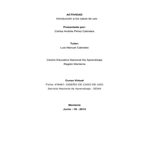 Introduccion a los casos de uso