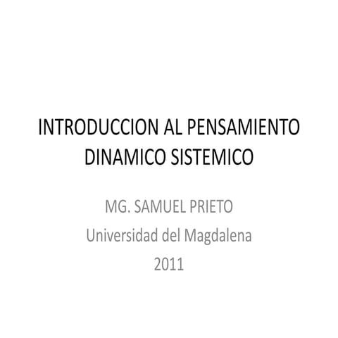 Introduccion al pensamiento dinamico sistemico
