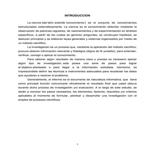 Introduccion al proceso de investigacion