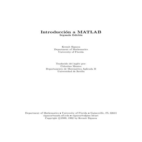 Introduccion a matlab
