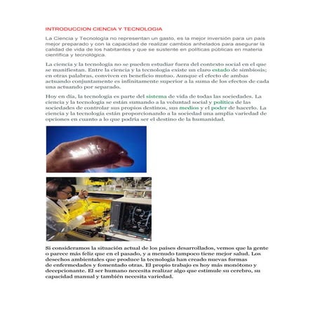 Introduccion ciencia y tecnologia