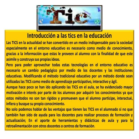 Introduccion de las tics.