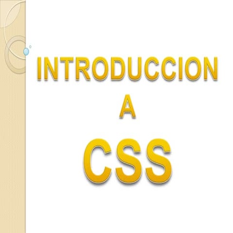 Introduccion historia css