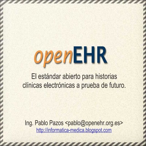 Introducción a openEHR en español