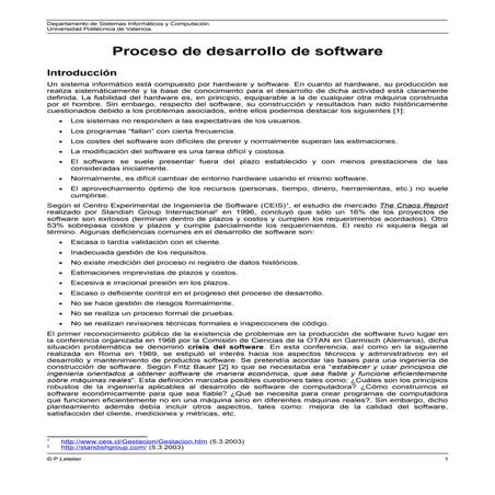 Procesos de desarrollo de Software
