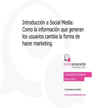 Introduccion Social Media