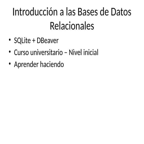 Introducción Completa a Bases de Datos Relacionales con SQLite y ...