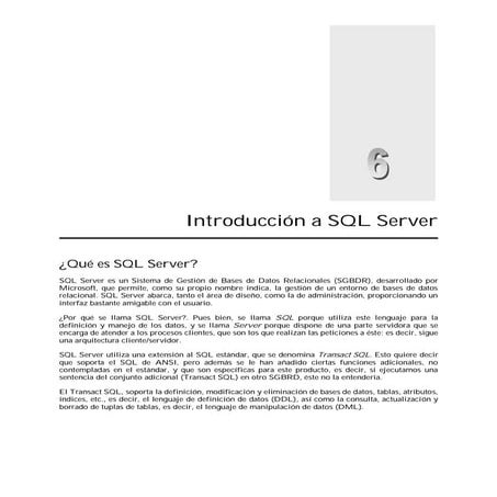 Introduccion sqlserver