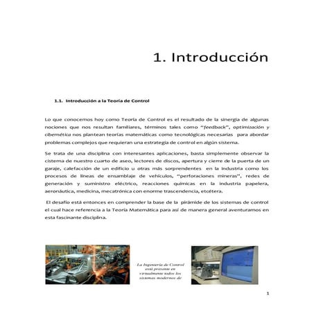 Introducción a la Teoria Control