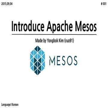 Introduce Apache Mesos