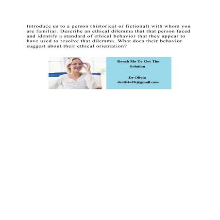 Introduce us to a person (historical or fictional) with whom you are.docx