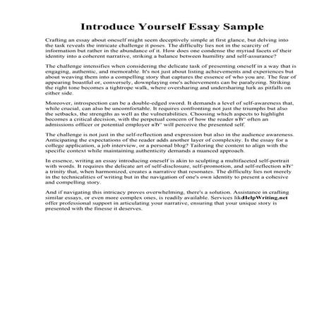 Introduce Yourself Essay Sample.pdf