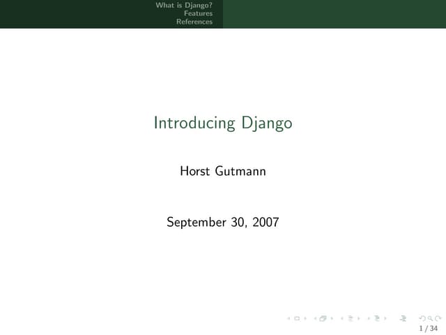 Introducing Django
