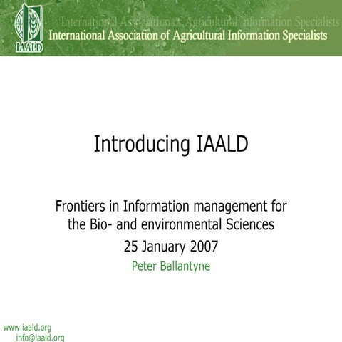 Introducing IAALD