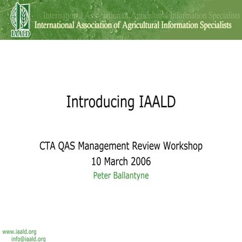 Introducing IAALD