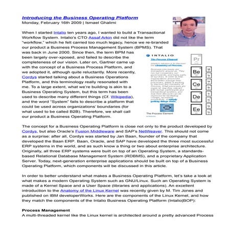 Introducing The Business Operating Platform From Intalio