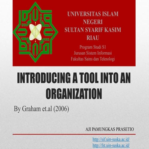 Introducing a tool into an organization