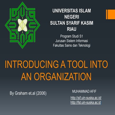 Introducing a tool into an organization