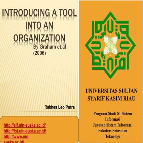 Introducing a Tool Into an Organization