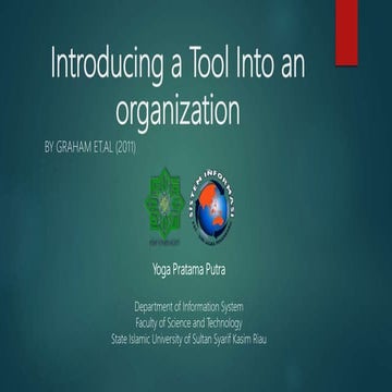 Introducing a tool into an organization