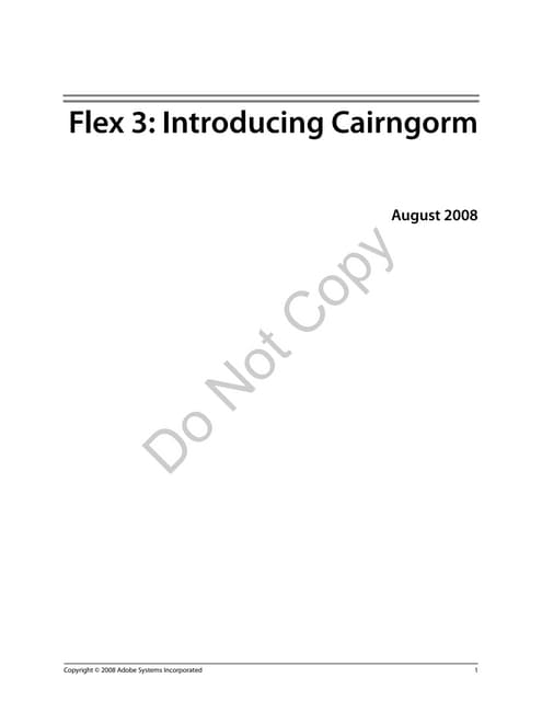 Introducing Cairngorm