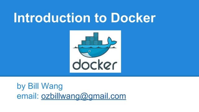Introducing docker