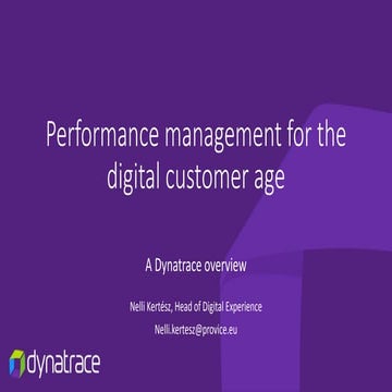 Introducing Dynatrace DPM 1v0