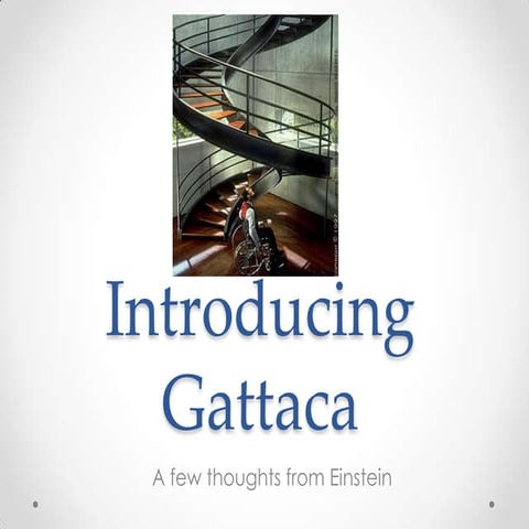 Introducing gattaca ideas and conflicts