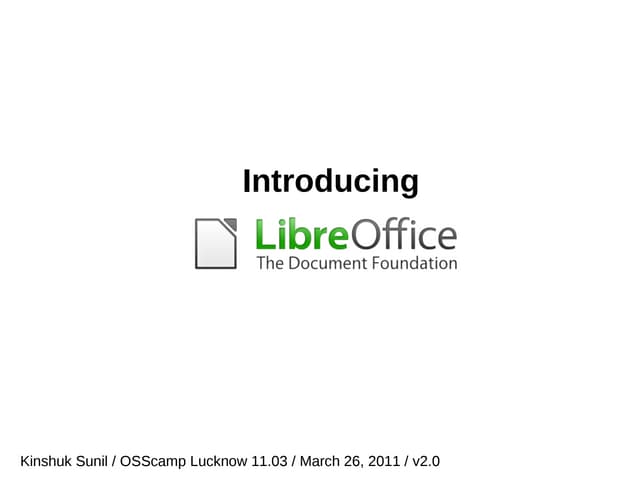  Introducing LibreOffice