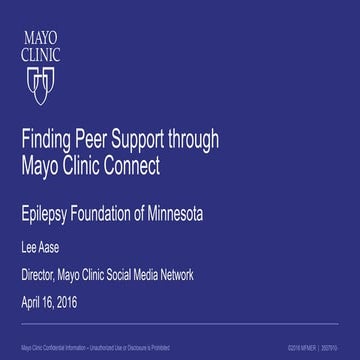 Finding Peer Support through Mayo Clinic Connect