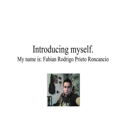 Introducing myself