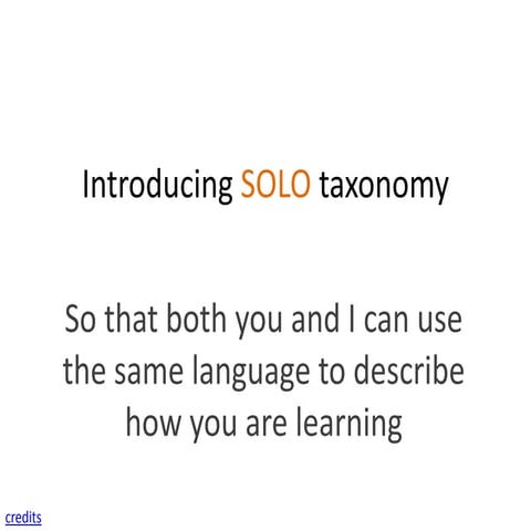 Introducing solo