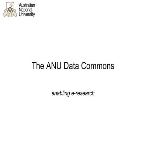 Introducingthe anu datacommons