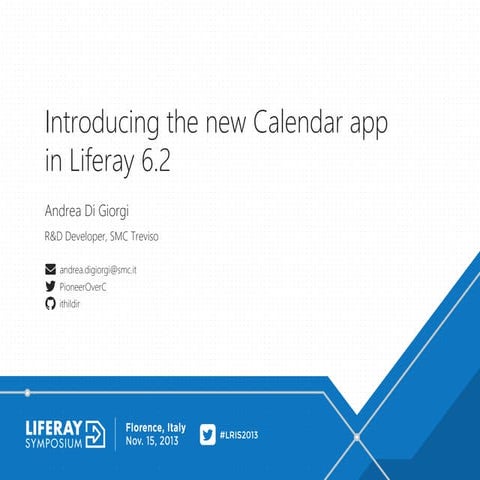 Introducing the new calendar app in liferay 6.2