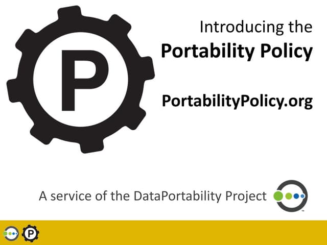 Introducing the Portability Policy