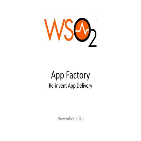 Introducing the WSO2 App Factory