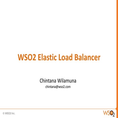 Introducing the WSO2 Elastic Load Balancer