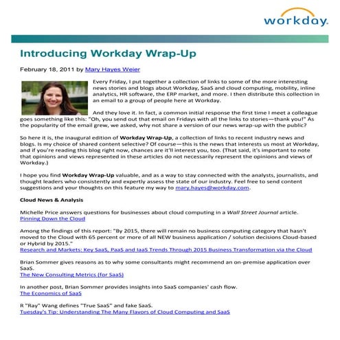 Introducing Workday Wrap-Up Blog