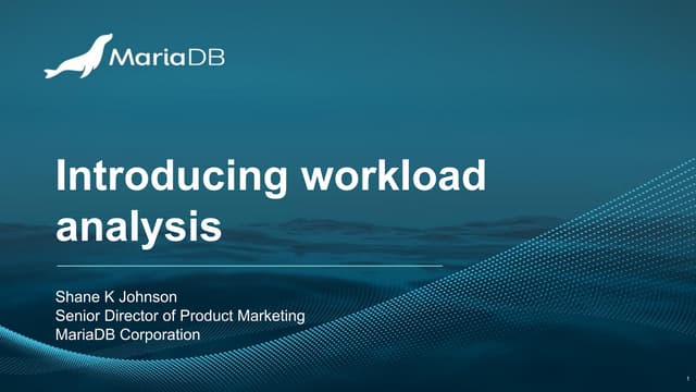 Introducing workload analysis