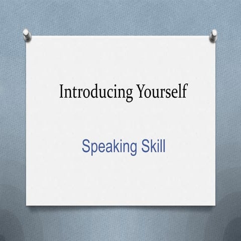 Introducing yourself and others